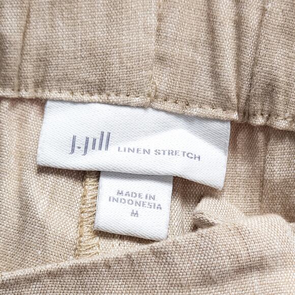J.Jill Women’s Pants Size M Coastal Linen Minimalist Neutral Coastal Chic Resort - Picture 12 of 12